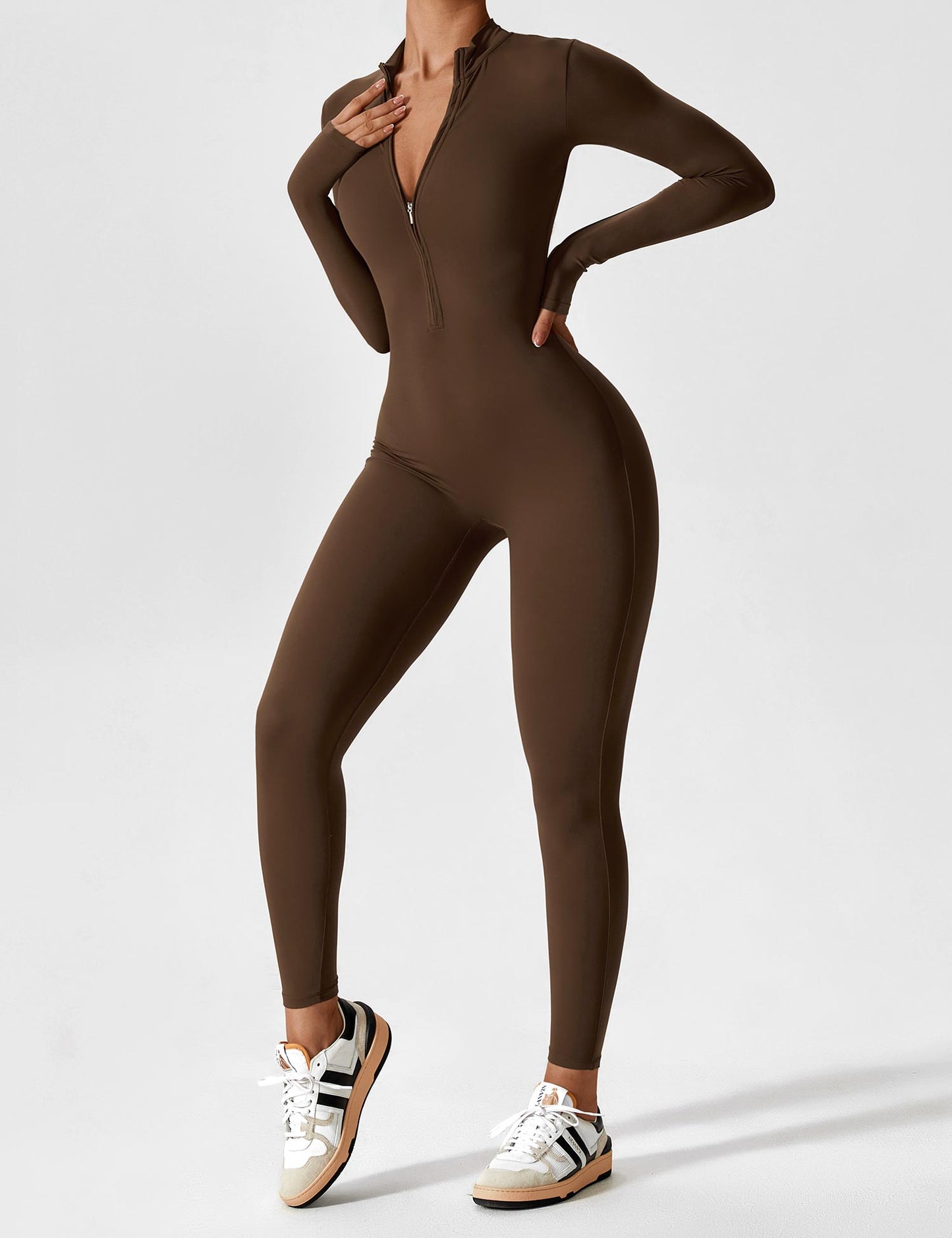 Belle | Fleece Long Sleeve Jumpsuit - Fashion Lab