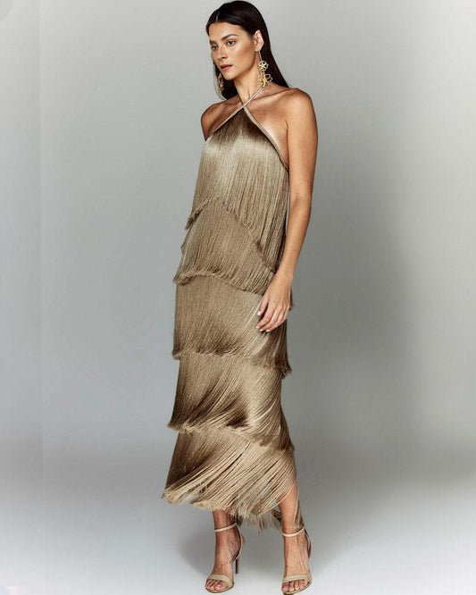 Zarina | Fringe Maxi Jurk - Fashion Lab
