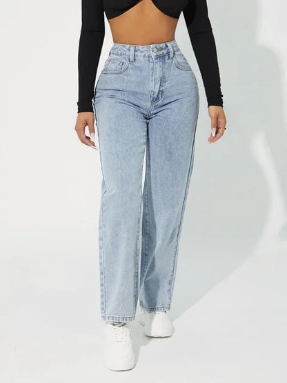 jeans voor dames – Zendaya | Stijlvolle Jeans Met Hoge Taille En Rechte Pijp