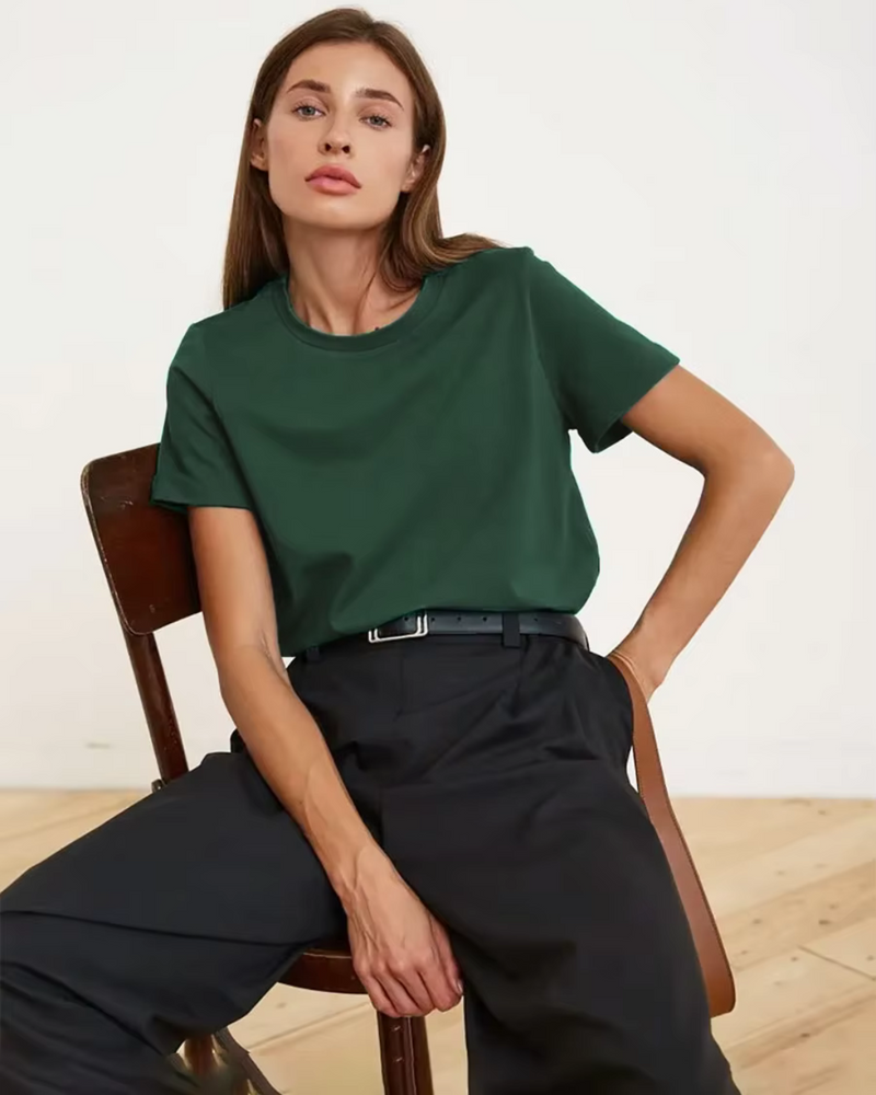 Ziah | Basis T-shirt Met Korte Mouwen - Fashion Lab