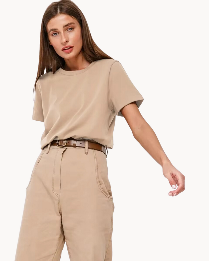 Ziah | Basis T-shirt Met Korte Mouwen - Fashion Lab