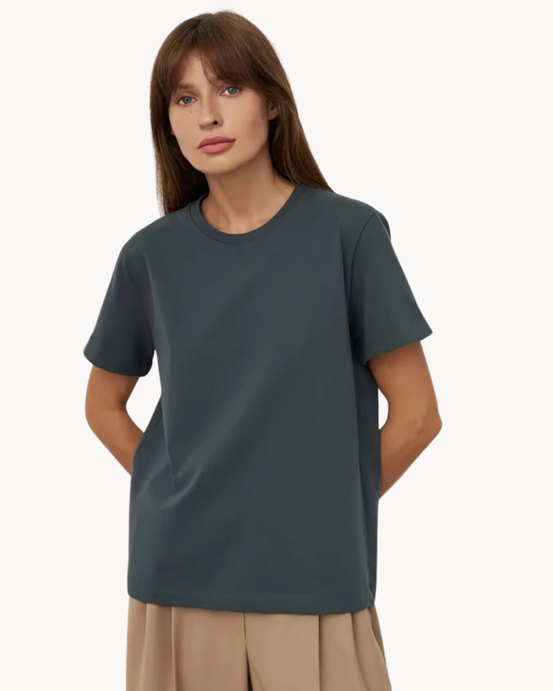 Ziah | Basis T-shirt Met Korte Mouwen - Fashion Lab