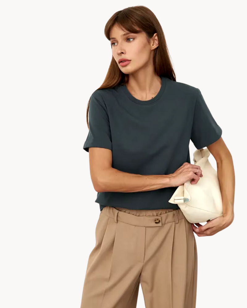 Ziah | Basis T-shirt Met Korte Mouwen - Fashion Lab