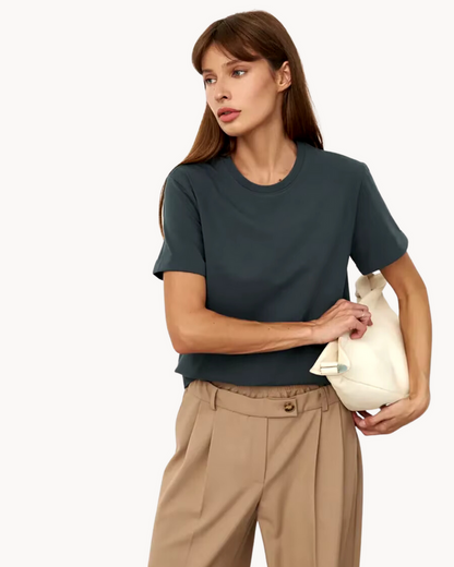 Ziah | Basis T-shirt Met Korte Mouwen - Fashion Lab