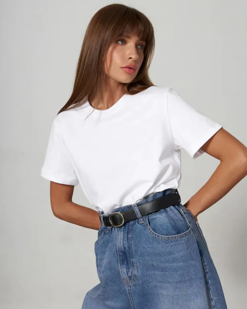 Ziah | Basis T-shirt Met Korte Mouwen - Fashion Lab
