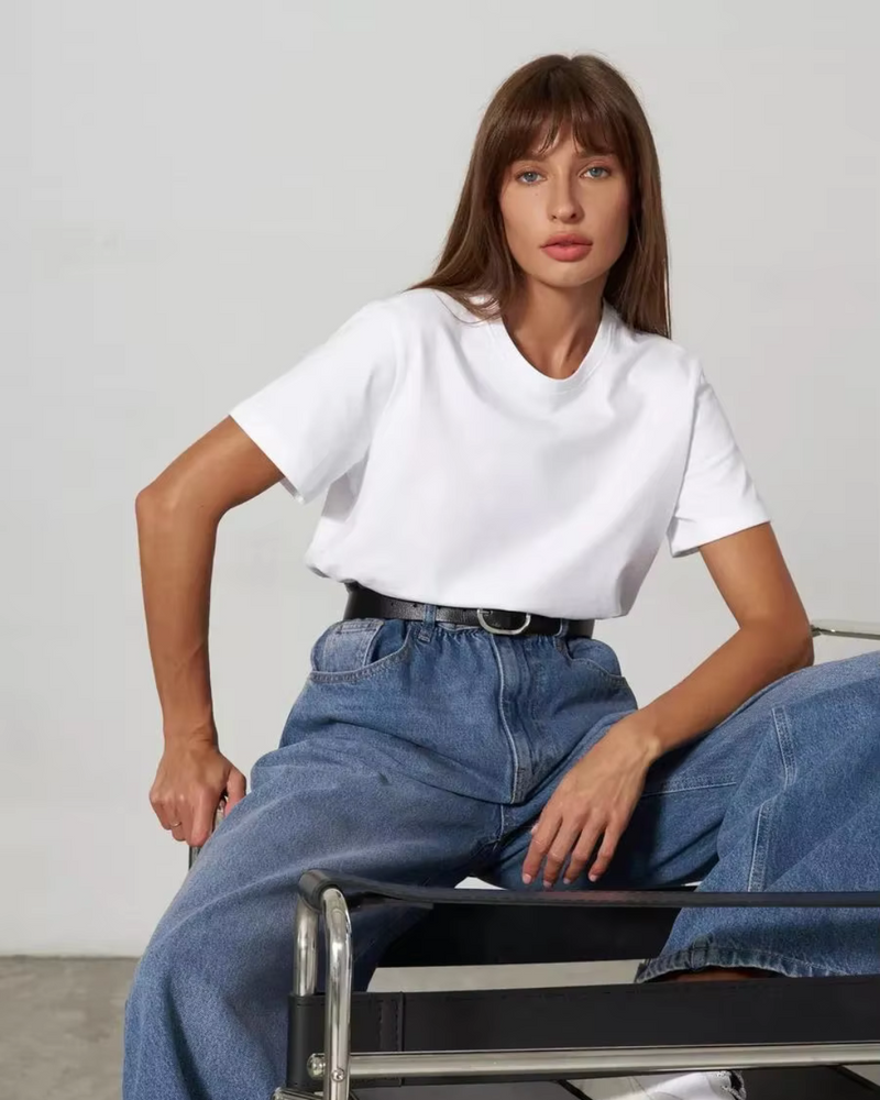 Ziah | Basis T-shirt Met Korte Mouwen - Fashion Lab