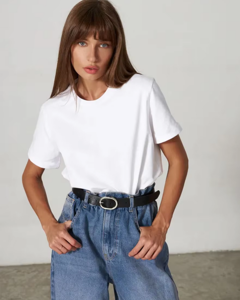 Ziah | Basis T-shirt Met Korte Mouwen - Fashion Lab