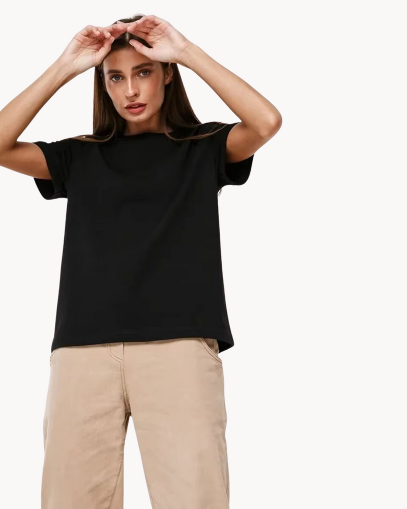 Ziah | Basis T-shirt Met Korte Mouwen - Fashion Lab