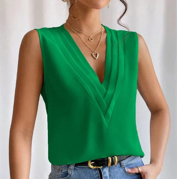 Zoey | Stijlvolle Mouwloze Blouse - Fashion Lab