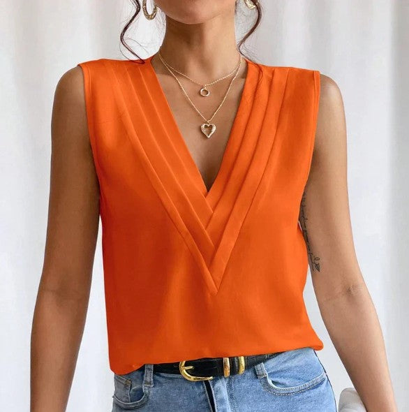 Zoey | Stijlvolle Mouwloze Blouse - Fashion Lab