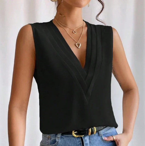 Zoey | Stijlvolle Mouwloze Blouse - Fashion Lab