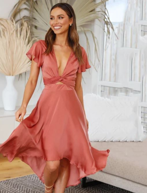 Zyann | Zomer Wikkeljurk Met Split - Fashion Lab