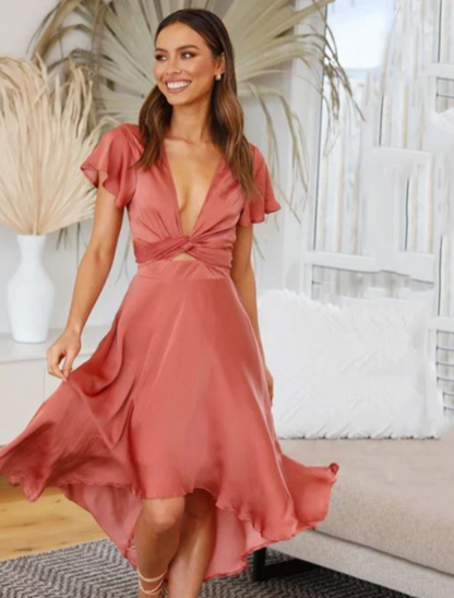 Zyann | Zomer Wikkeljurk Met Split - Fashion Lab
